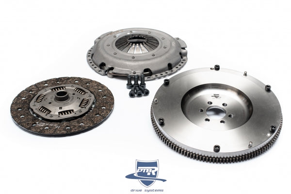 Steel flywheel with organic friction disc for 1.8T longitudinal engines - 240mm clutch - 350Nm