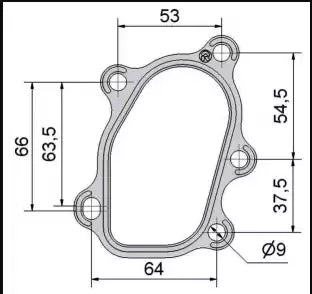 T28 Gasket Garrett 5 bolt