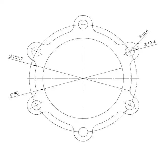 Downpipe flange HX40WG | HX50 Steel